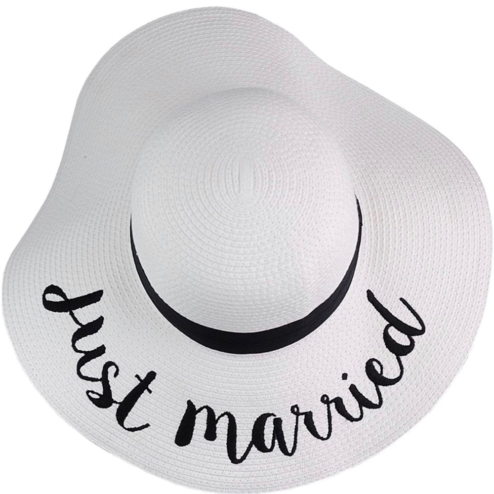 Just married sun hat